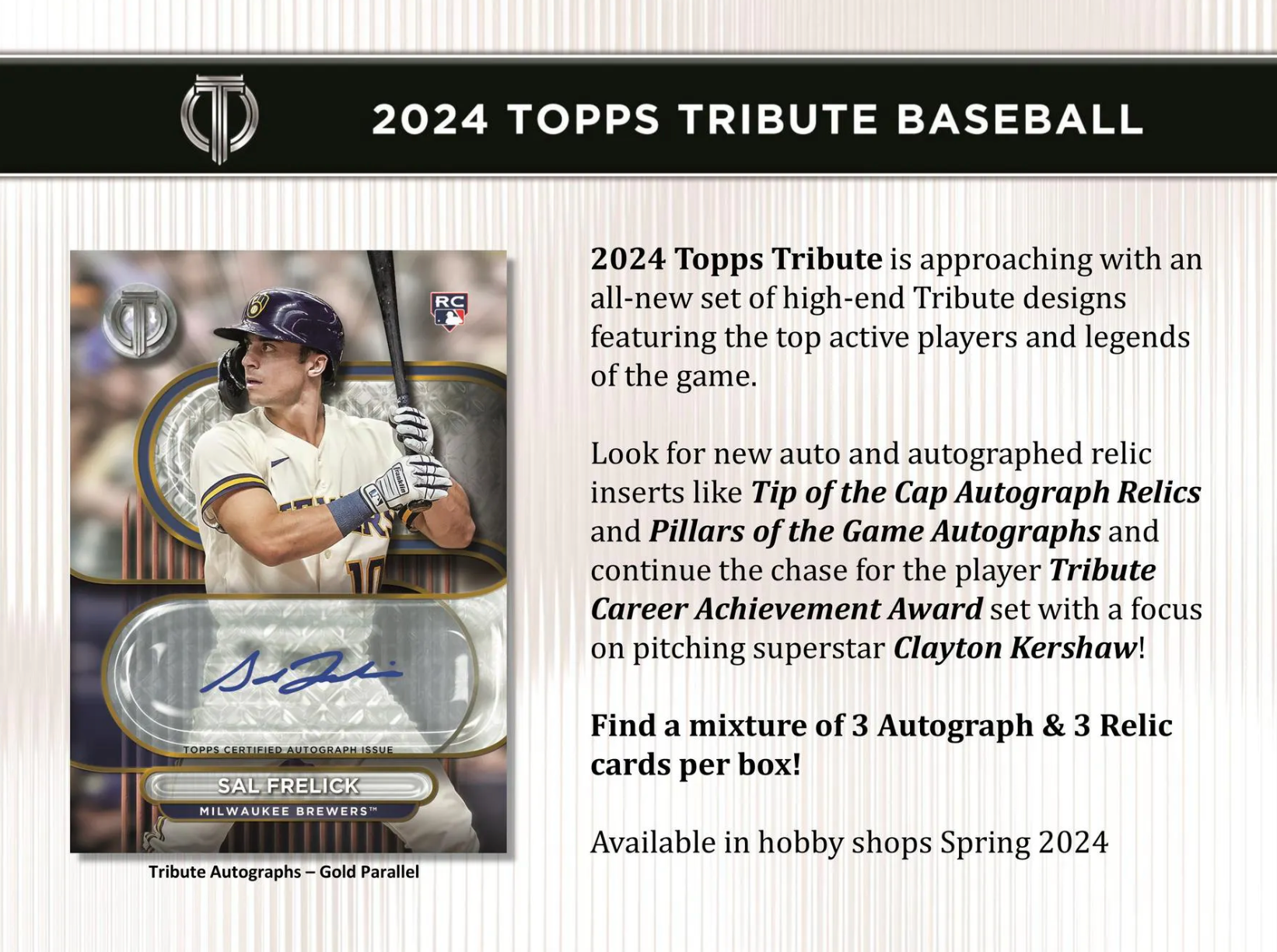 2024 Topps Tribute Baseball Hobby Box