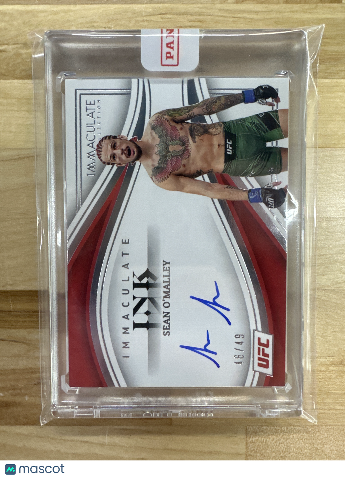 2023 Immaculate Sean O'Malley Ink Auto /49