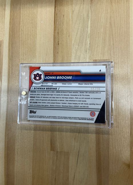 2023/24 Bowman U Johni Broome Red Shimmer Rookie /10