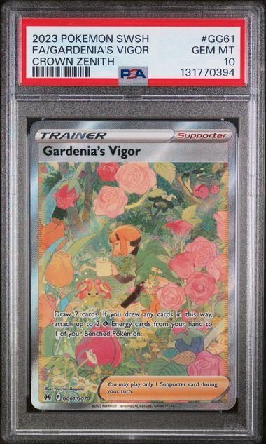 2023 Pokemon Crown Zenith Gardenia's Vigor GG61 PSA 10