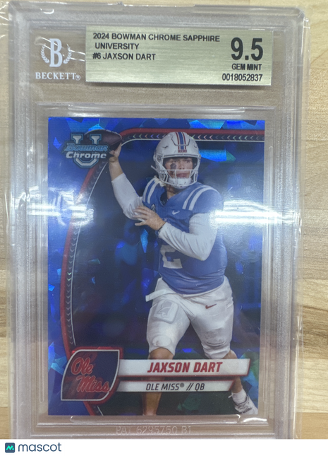 2024 Bowman Chrome Sapphire Jaxson Dart BGS 9.5