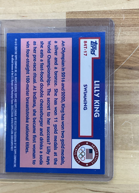 2024 Topps Chrome Olympics Lilly King Team USA Red /5