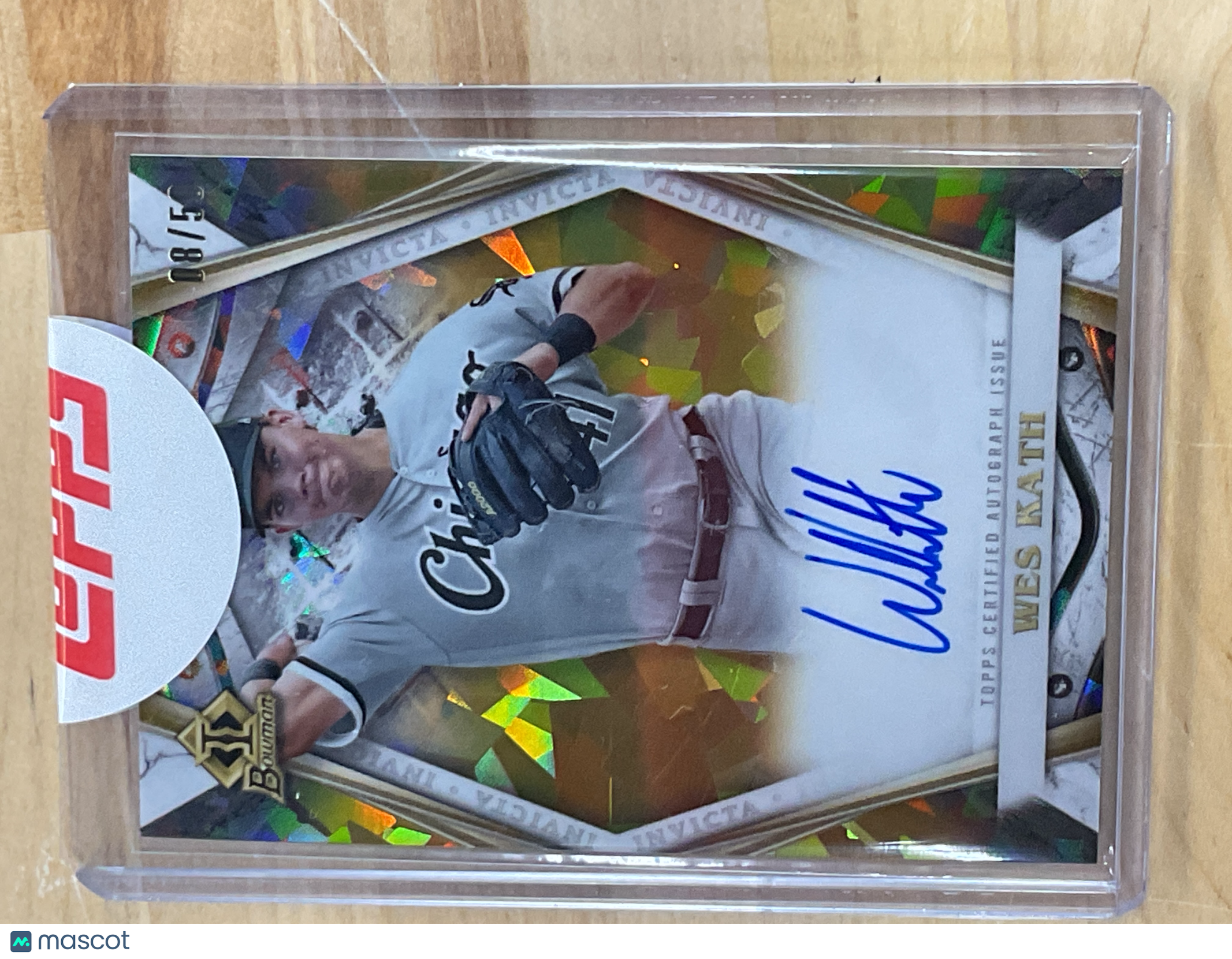 2022 Bowman Sapphire Wes Kath Gold Auto /50