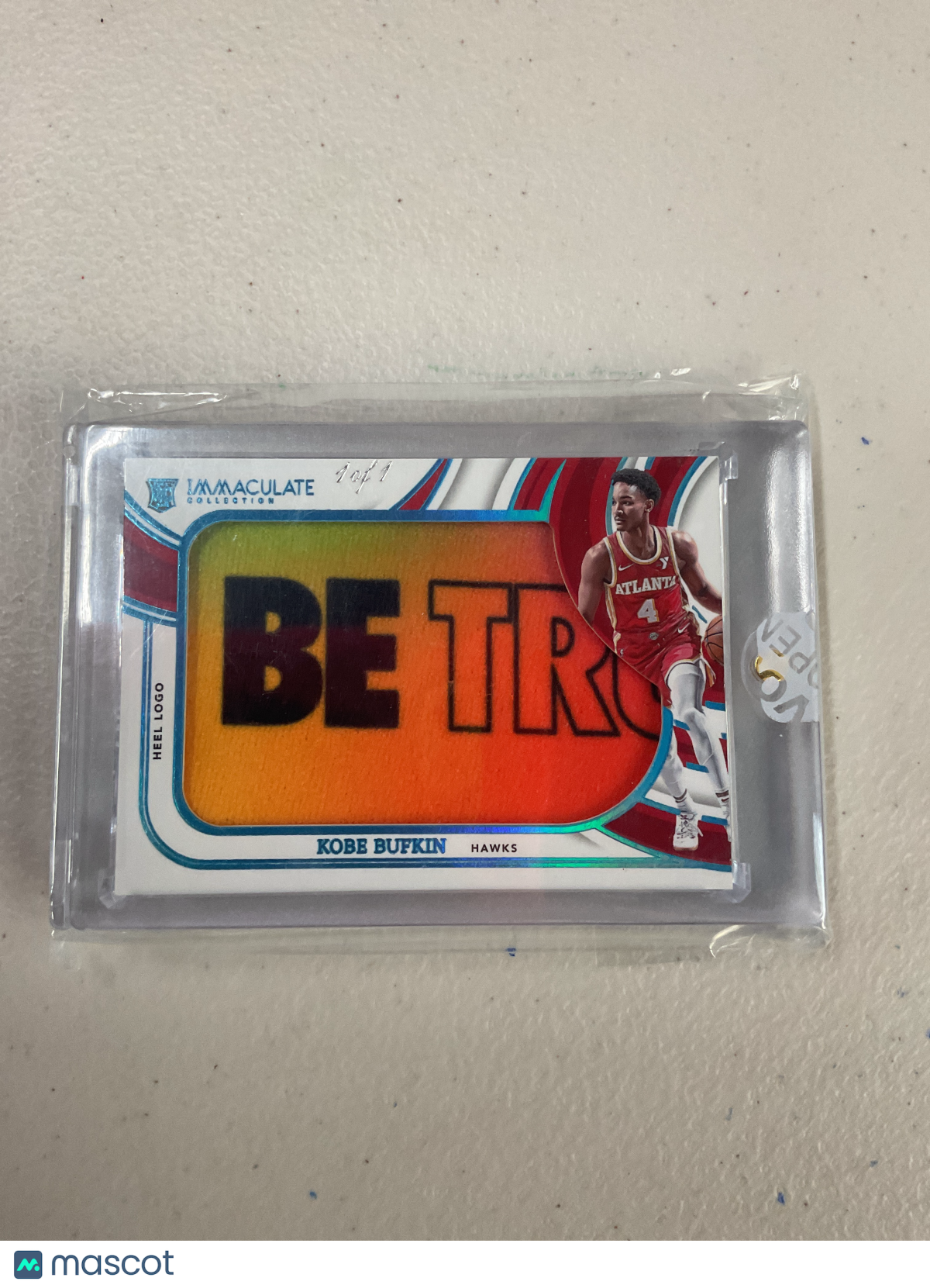 2023-24 Immaculate Kobe Bufkin Patch 1/1 Heel Logo