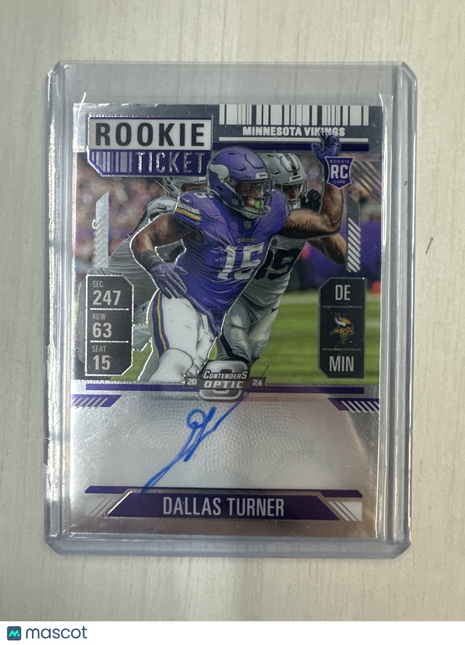 2024 Contenders Optic Dallas Turner Rookie Auto
