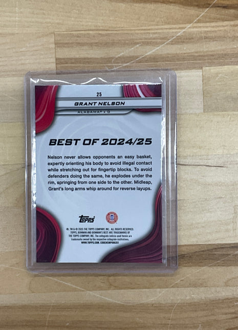 2024/25 Bowman Best Grant Nelson Red /5 Alabama