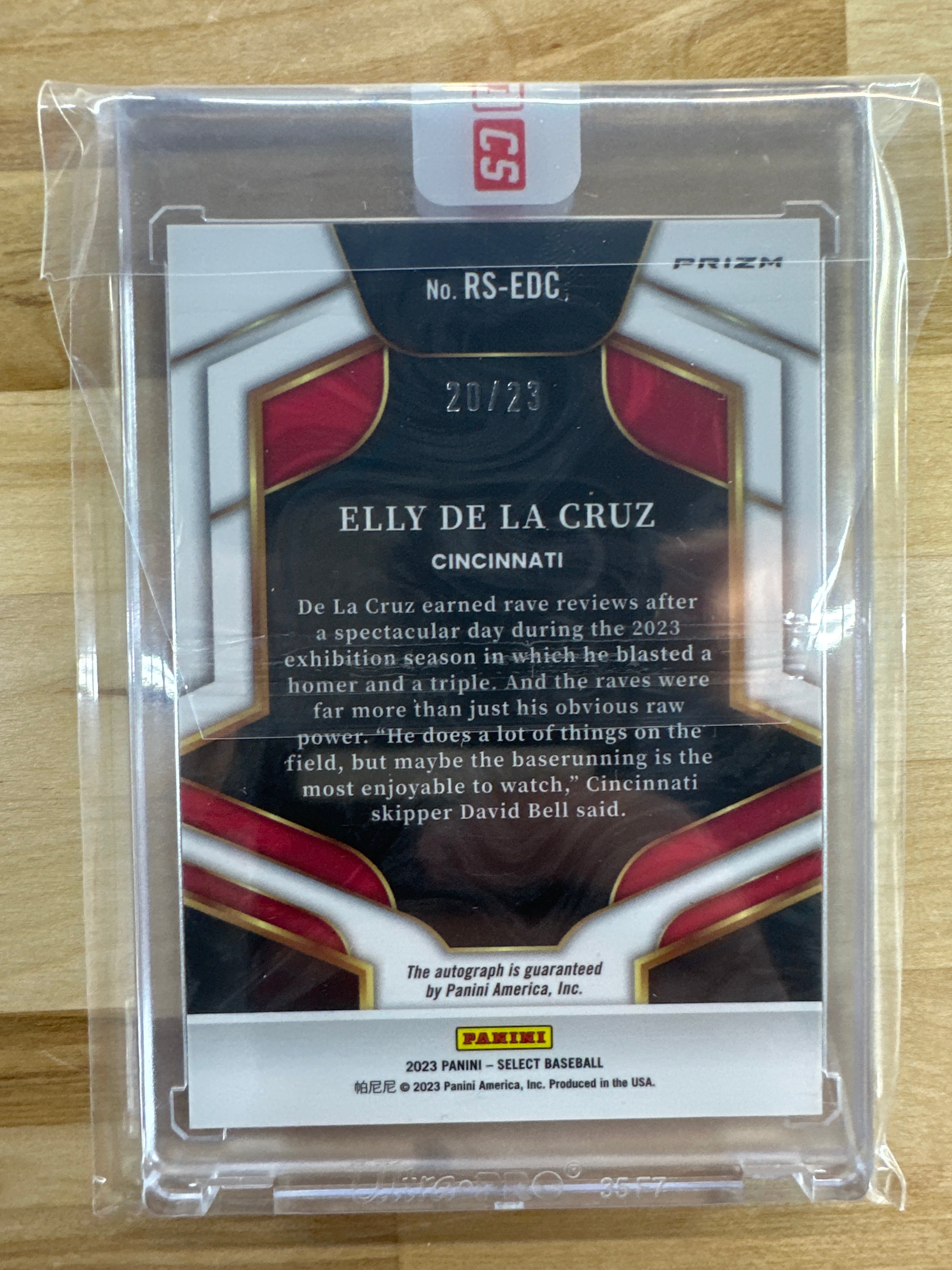 2023 Panini Select Elly De La Cruz Ice Auto /23