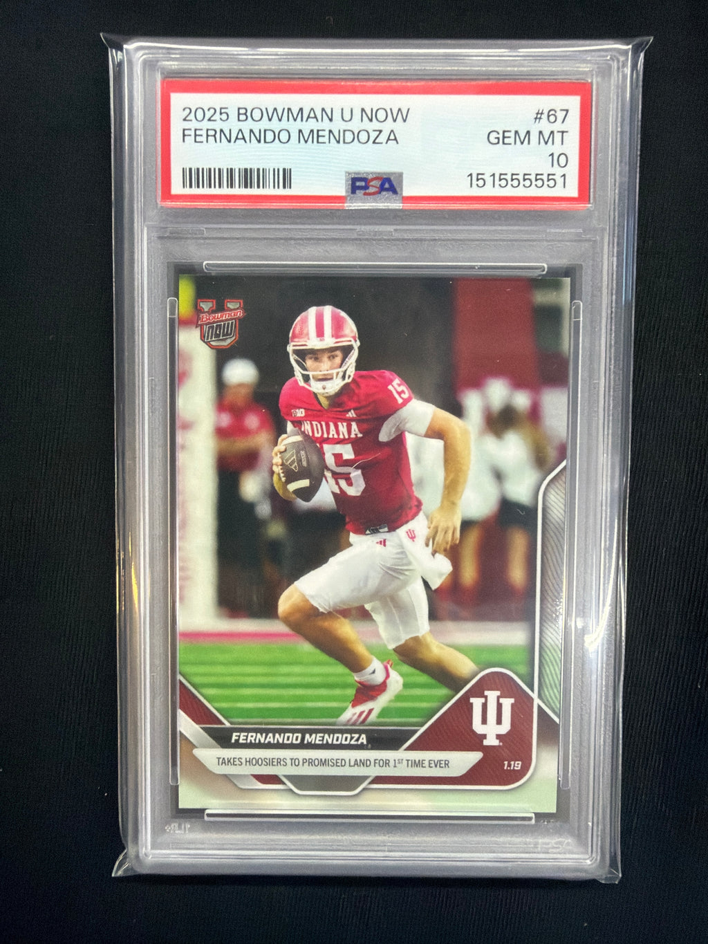 2025 Bowman U Now Fernando Mendoza Rookie #67 PSA 10 Indiana 551