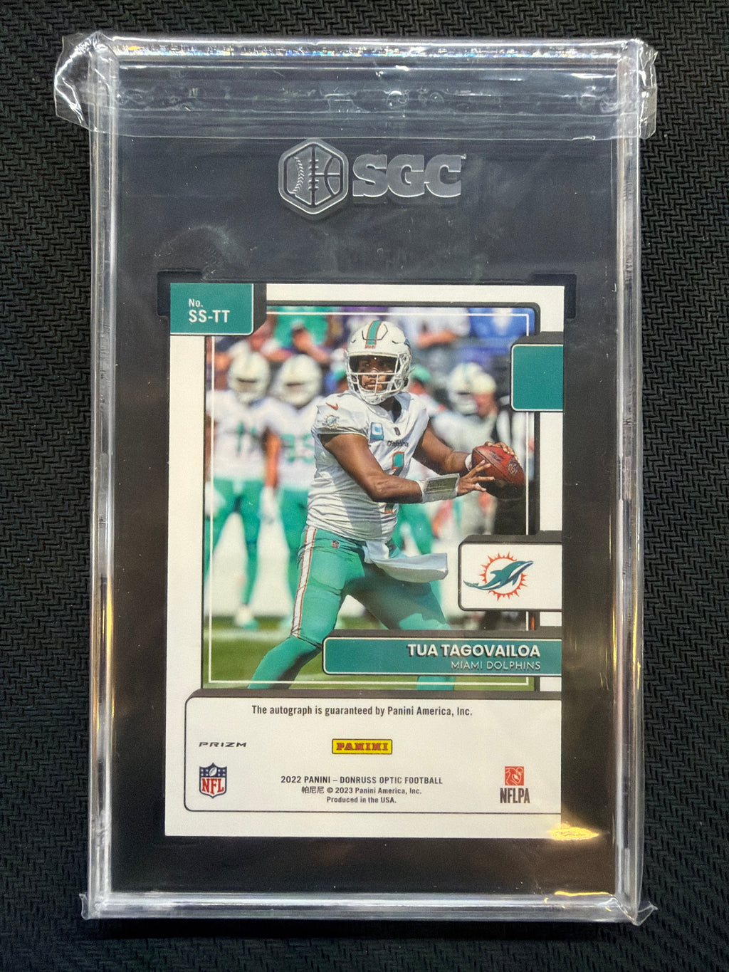 2022 Donruss Optic Tua Tagovailoa Signature Series #SS-TT SGC 9.5 Dolphins