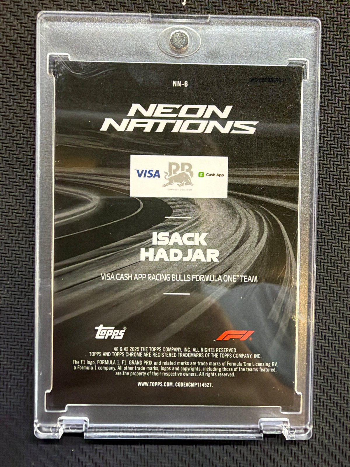 2025 Topps Chrome F1 Isack Hadjar Neon Nations Superfractor 1/1 #NN-6 Rookie