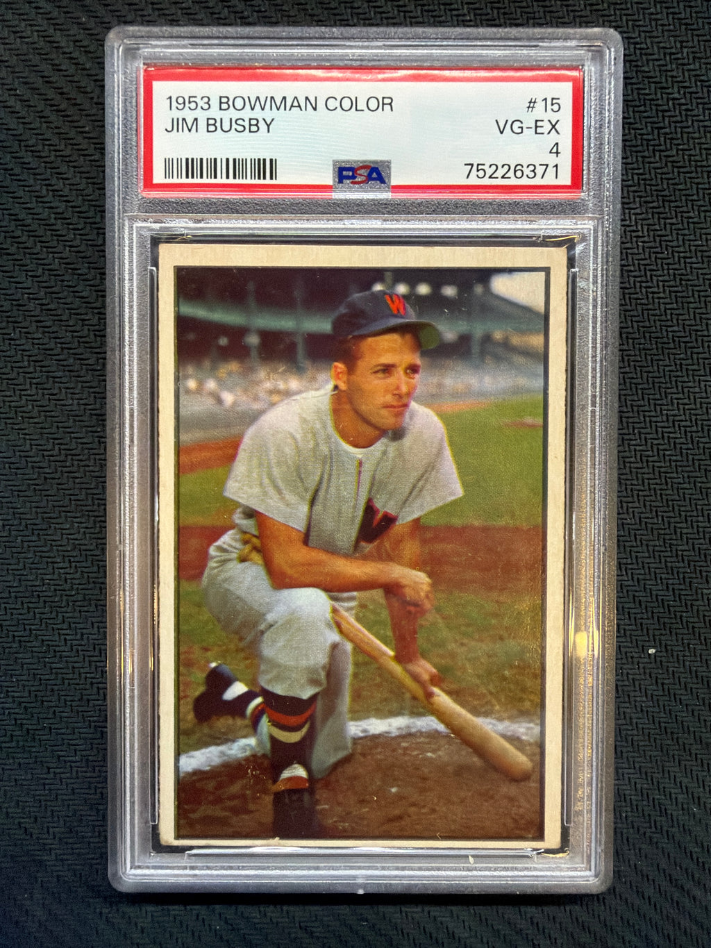 1953 Bowman Color Jim Busby #15 PSA 4