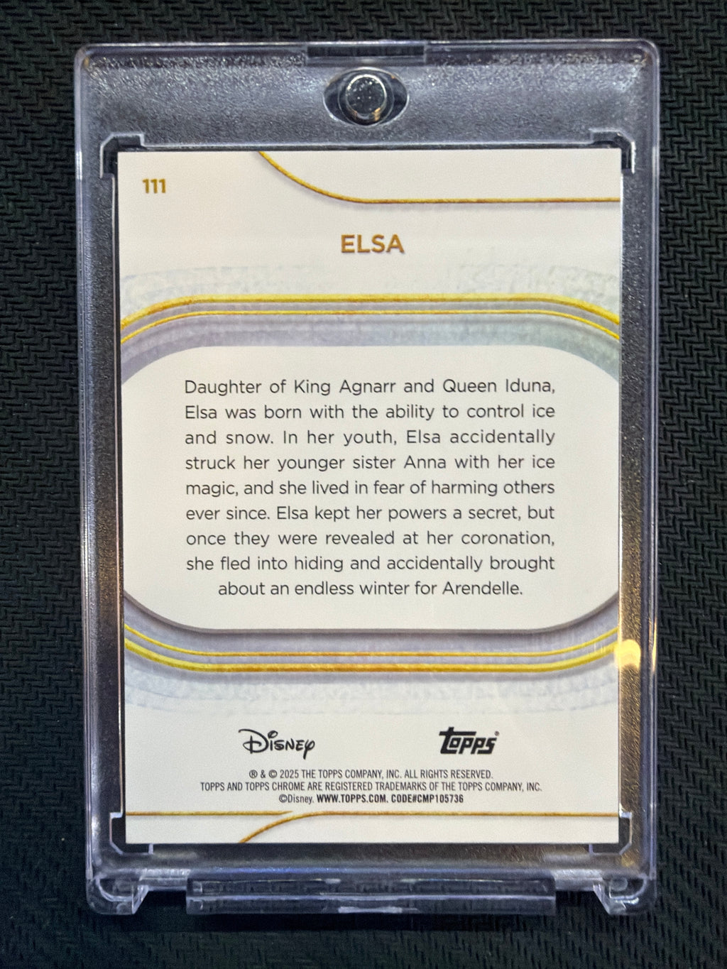 2025 Topps Chrome Disney Elsa #111 Orange /25