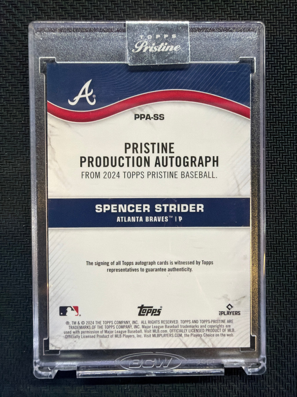2024 Topps Pristine Spencer Strider Auto /99 Braves