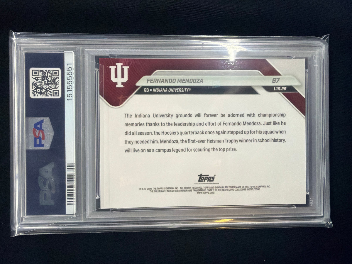 2025 Bowman U Now Fernando Mendoza Rookie #67 PSA 10 Indiana 551