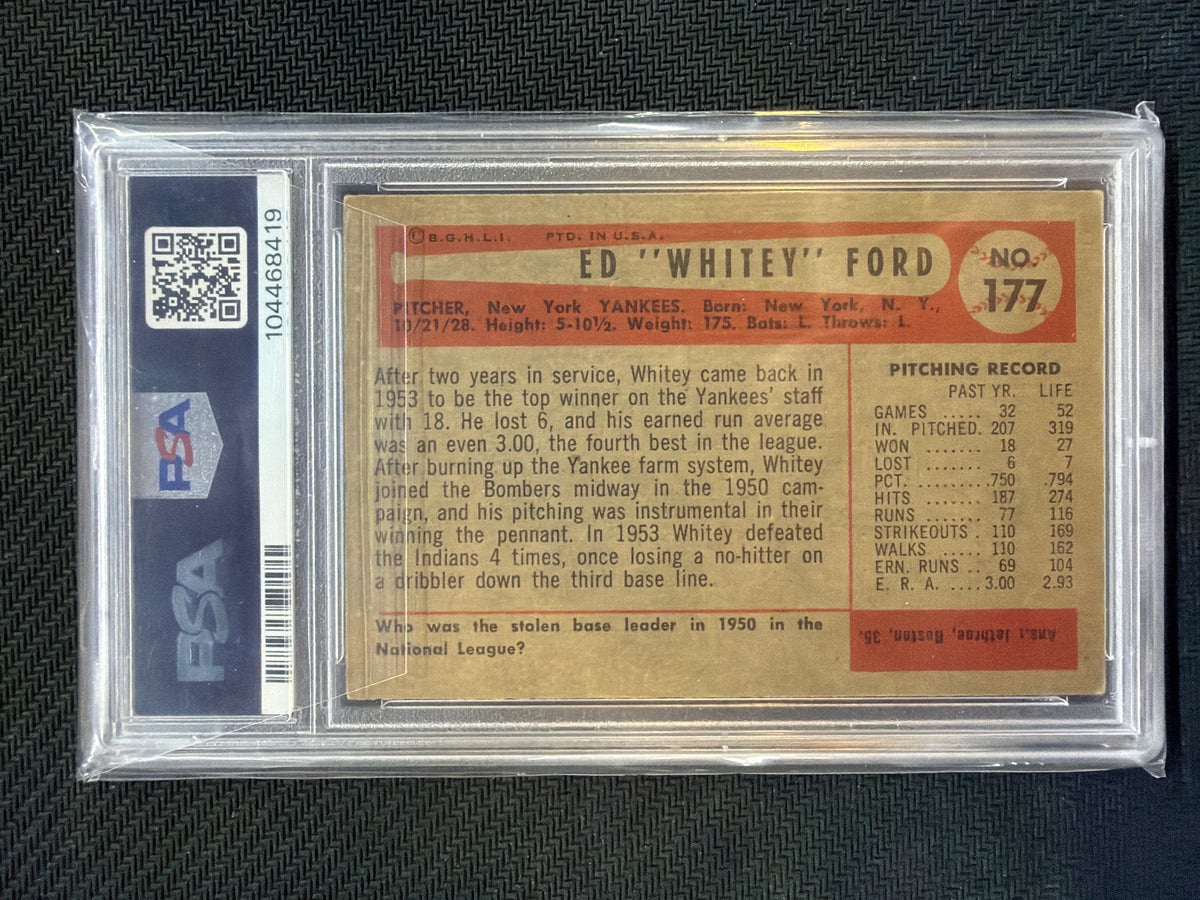 1954 Bowman Whitey Ford #177 PSA 4 Yankees