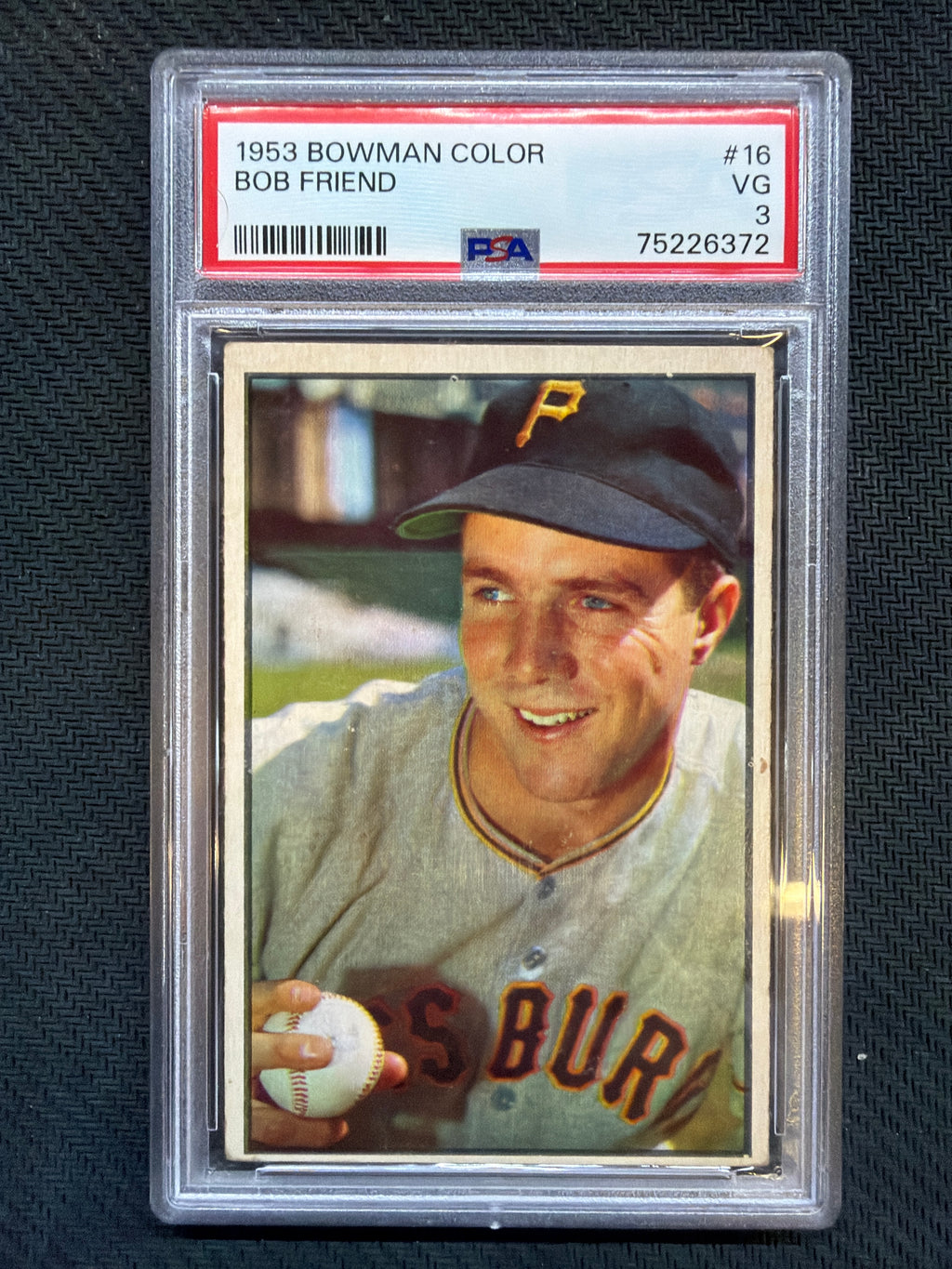 1953 Bowman Color Bob Friend #16 PSA 3