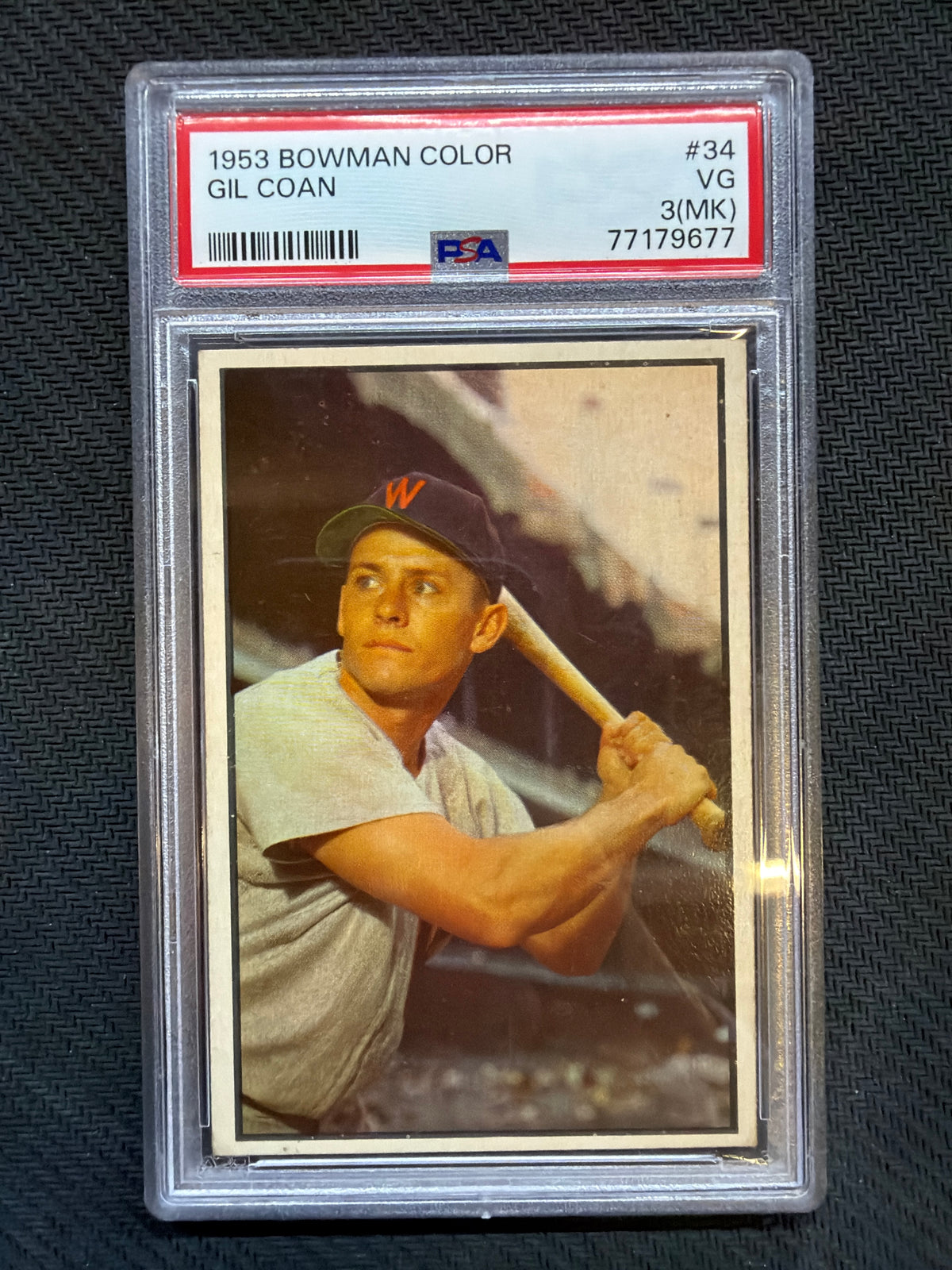 1953 Bowman Color Gil Coan #34 PSA 3(MK)