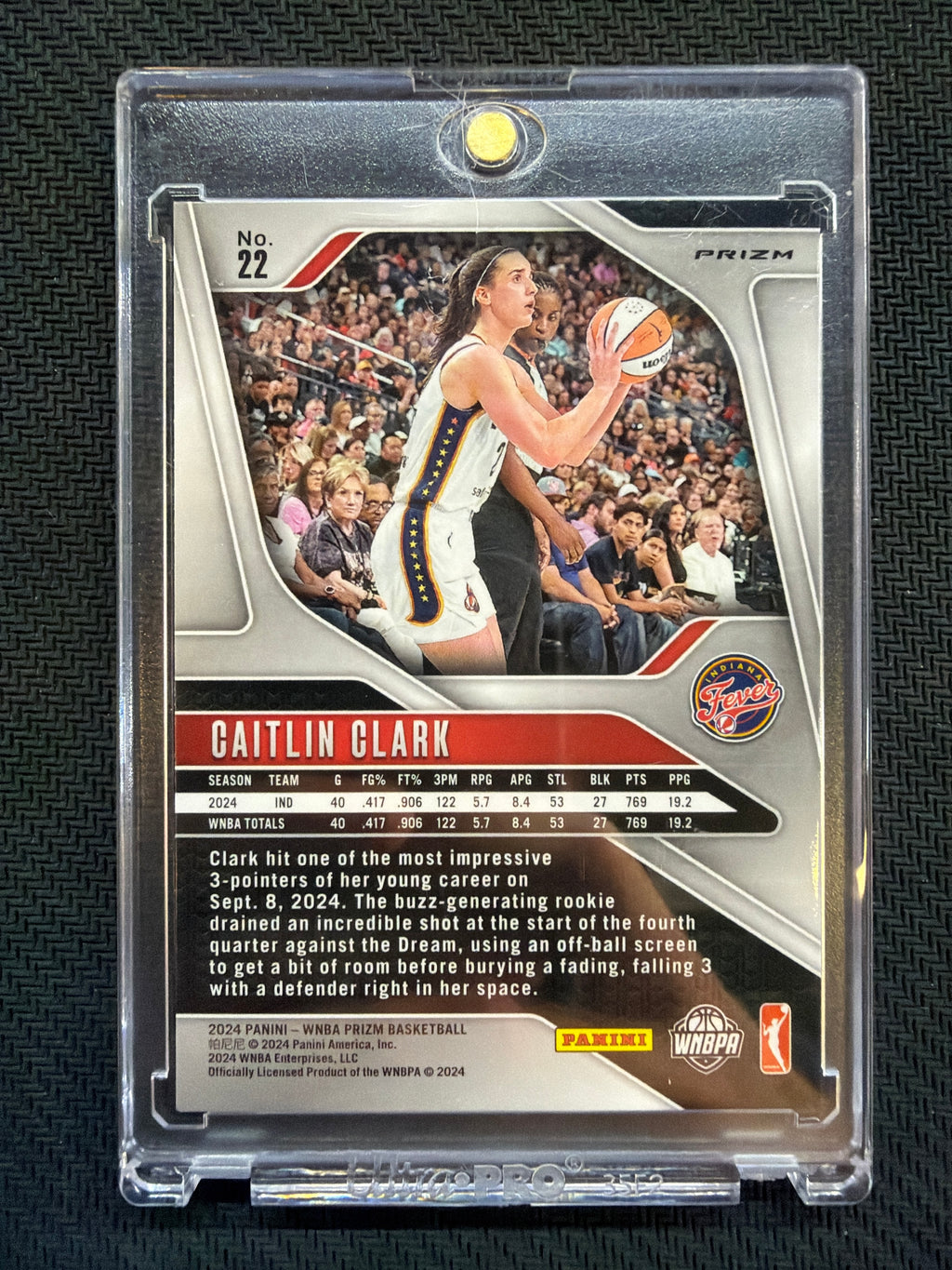 2024 Panini Prizm Caitlin Clark Ice #22 Rookie Fever