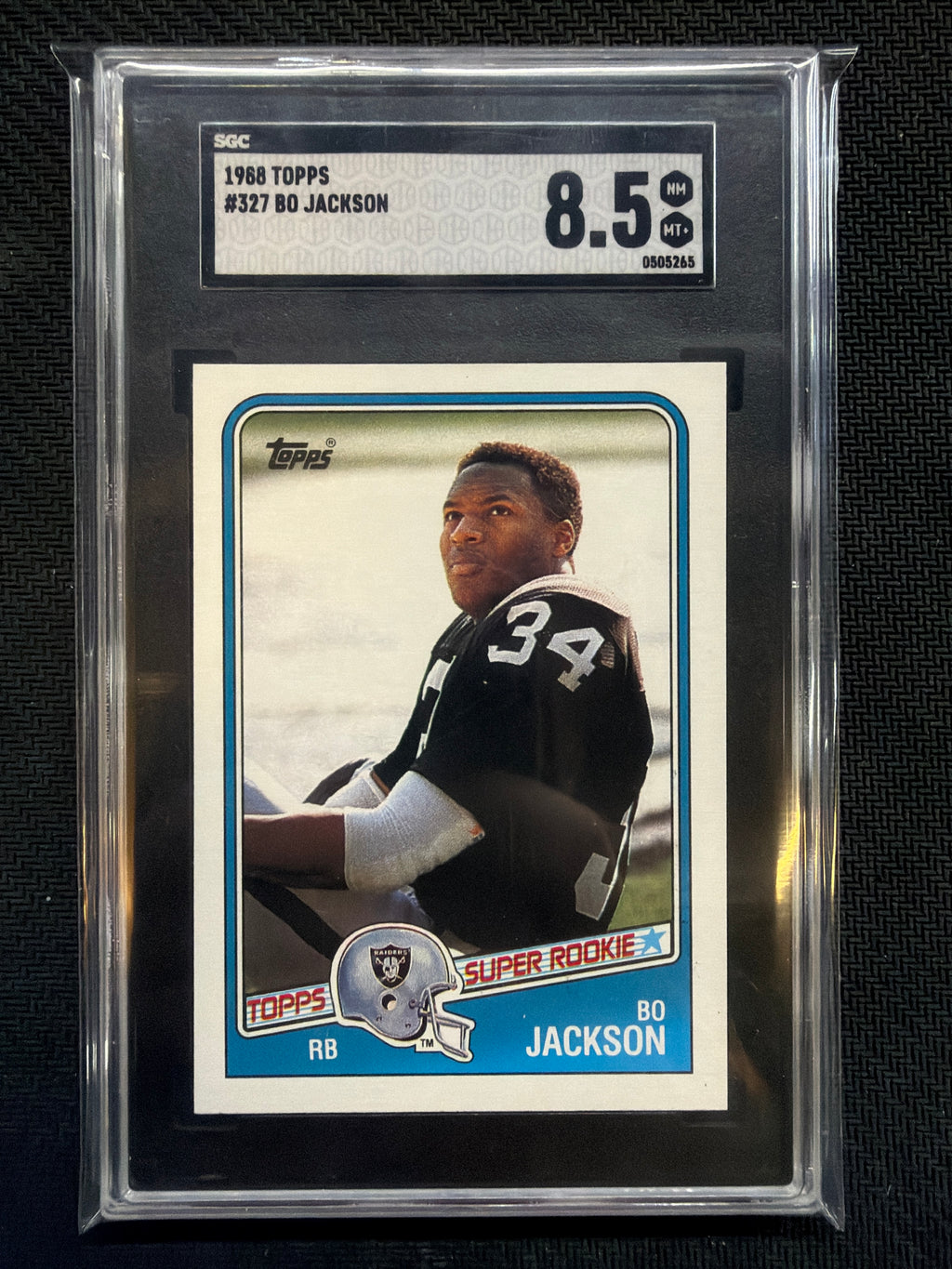 1988 Topps Bo Jackson #327 SGC 8.5 Raiders