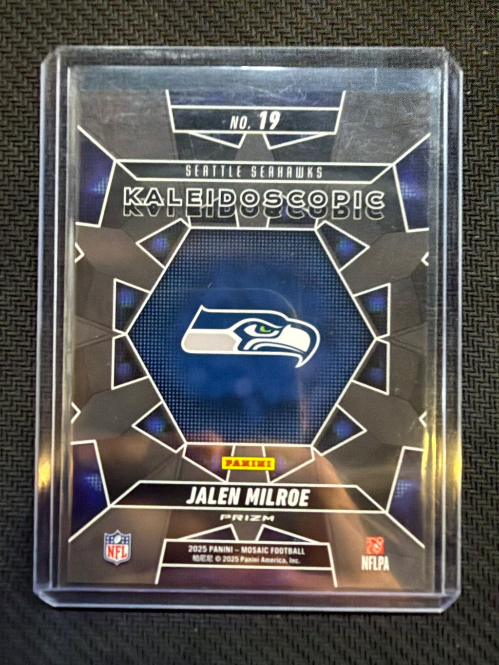 2025 Panini Mosaic Kaleidoscopic Jalen Milroe #19 Rookie Seahawks