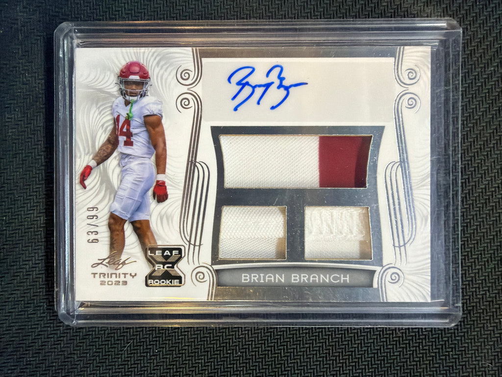 2022 Leaf Brian Branch Rookie Patch Auto /99 Alabama
