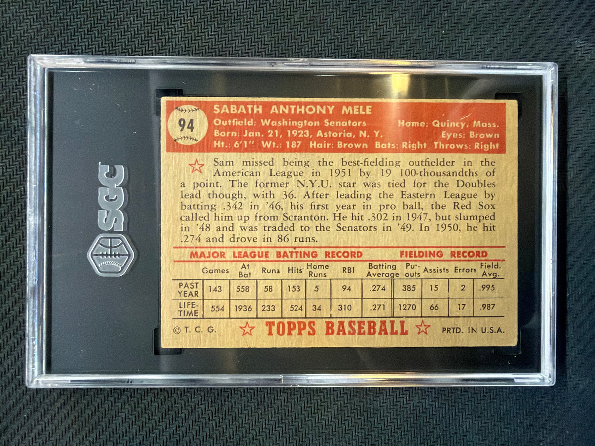 1952 Topps Sam Mele #94 SGC 4.5