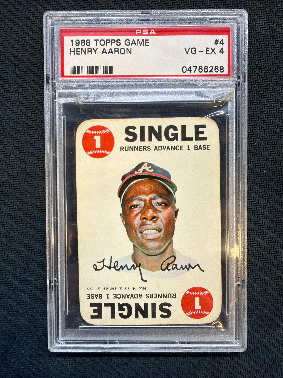 1968 Topps Game Hank Aaron #4 PSA 4 Braves