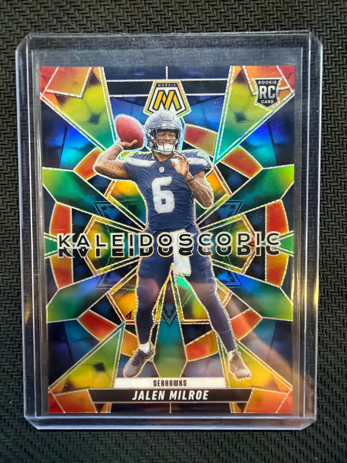 2025 Panini Mosaic Kaleidoscopic Jalen Milroe #19 Rookie Seahawks