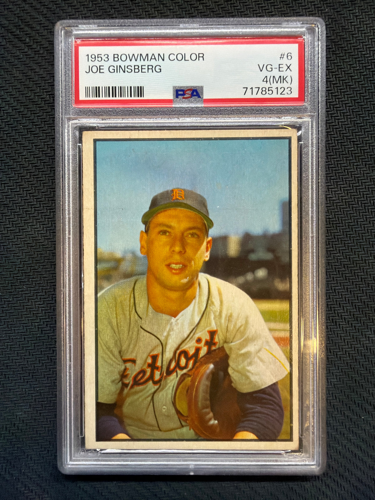 1953 Bowman Color Joe Ginsberg #6 PSA 4(MK)