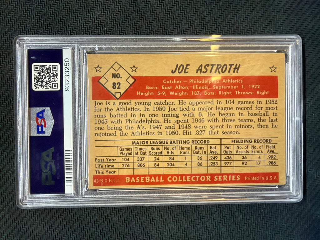 1953 Bowman Color Joe Astroth #82 PSA 4