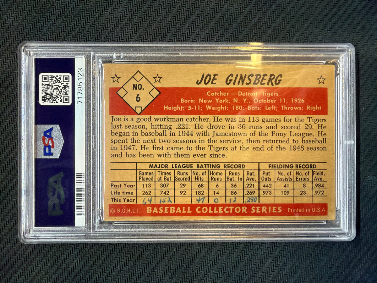 1953 Bowman Color Joe Ginsberg #6 PSA 4(MK)