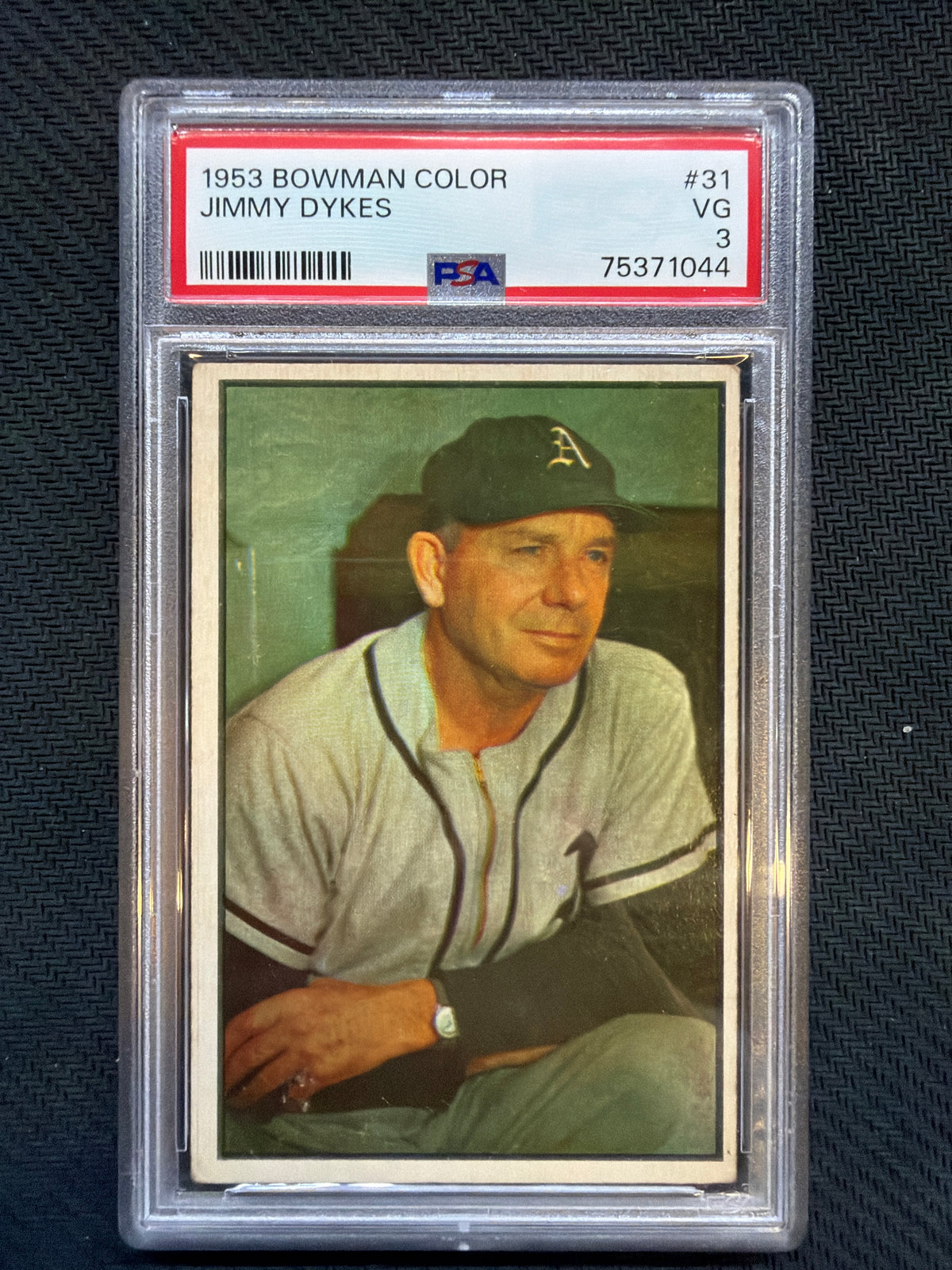 1953 Bowman Color Jimmy Dykes #31 PSA 3