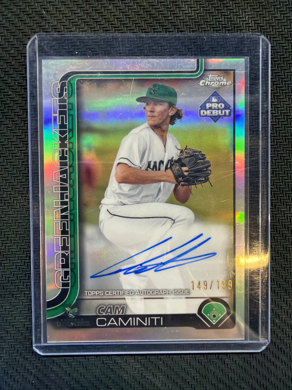 2025 Topps Chrome Pro Debut Cam Caminiti Refractor Auto /199 Braves