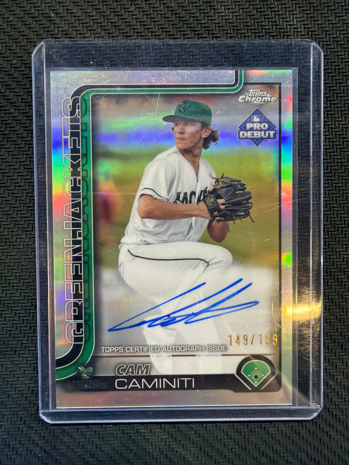 2025 Topps Chrome Pro Debut Cam Caminiti Refractor Auto /199 Braves