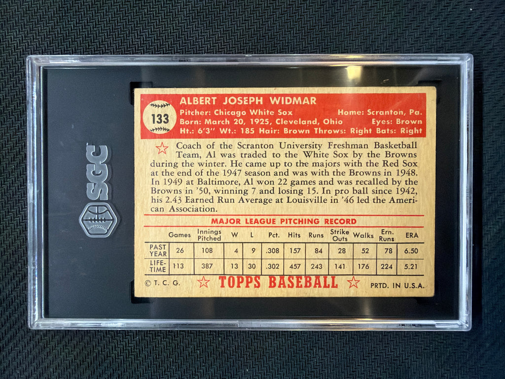 1952 Topps Al Widmar #133 SGC 4