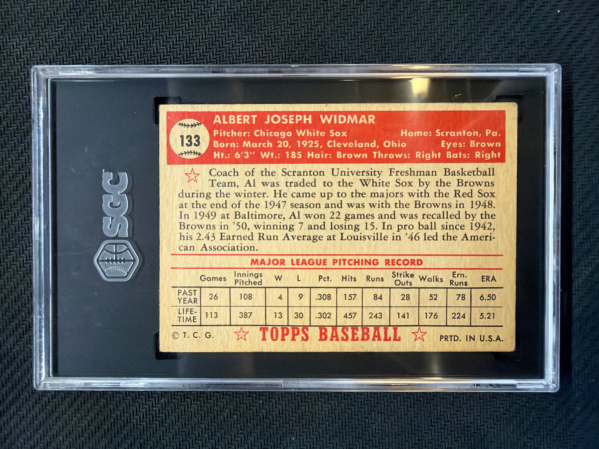 1952 Topps Al Widmar #133 SGC 4