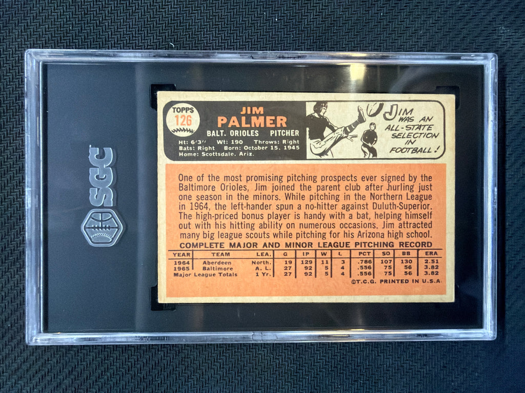 1966 Topps Jim Palmer #126 SGC 3 Orioles