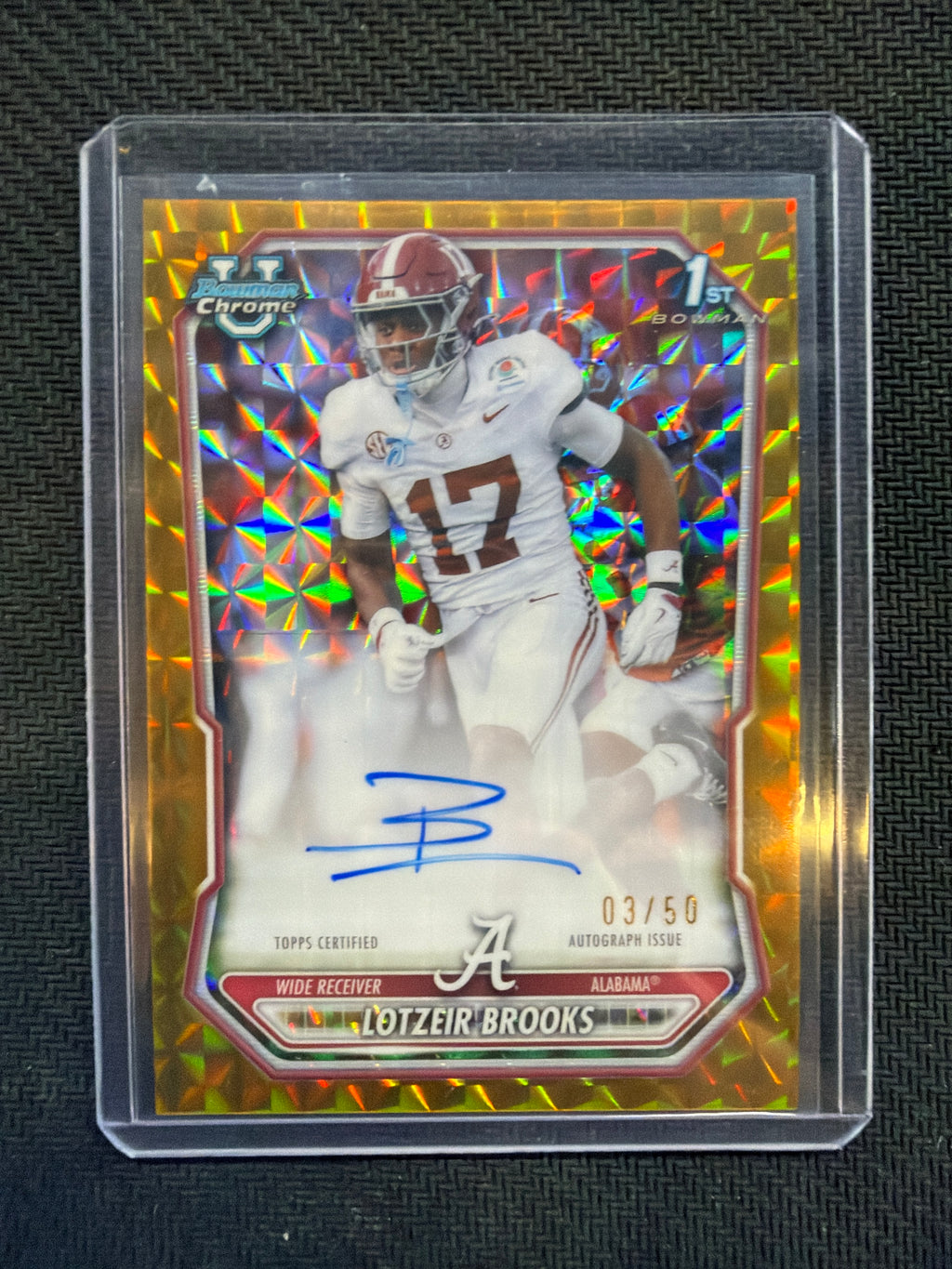 2026 Bowman Chrome Lotzier Brooks Gold Auto /50 Alabama