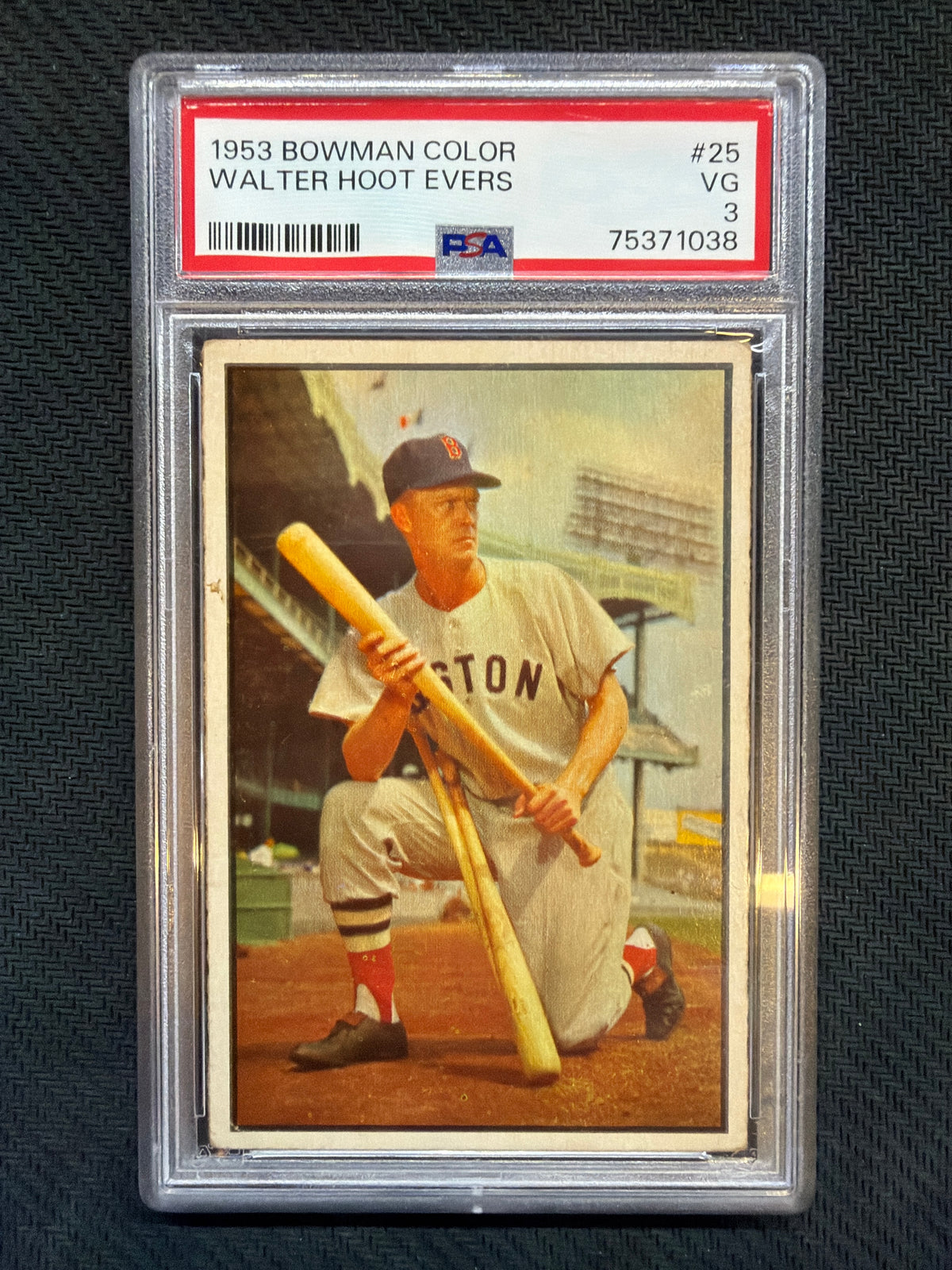 1953 Bowman Color Walter Hoot Evers #25 PSA 3