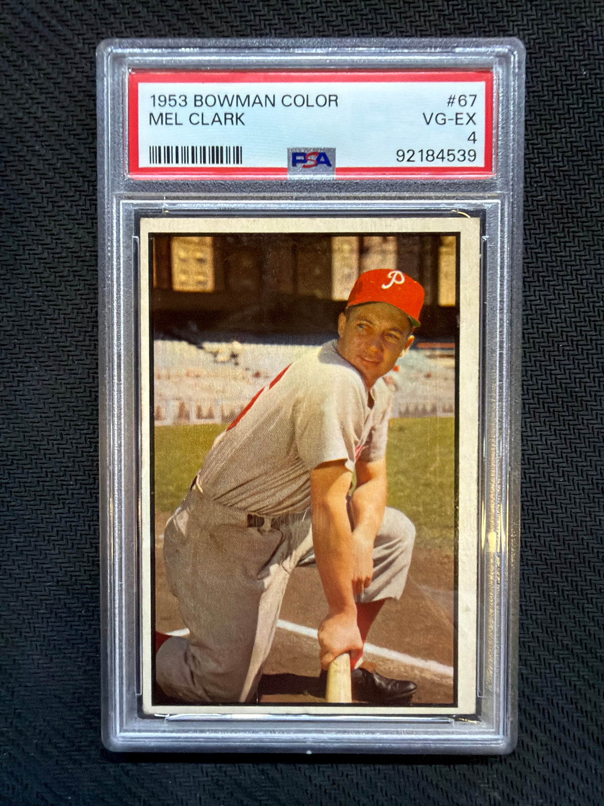 1953 Bowman Color Mel Clark #67 PSA 4