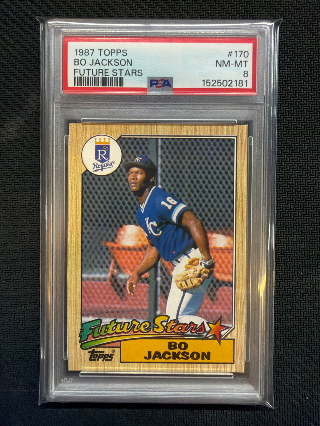 1987 Topps Bo Jackson Future Stars #170 PSA 8 Royals