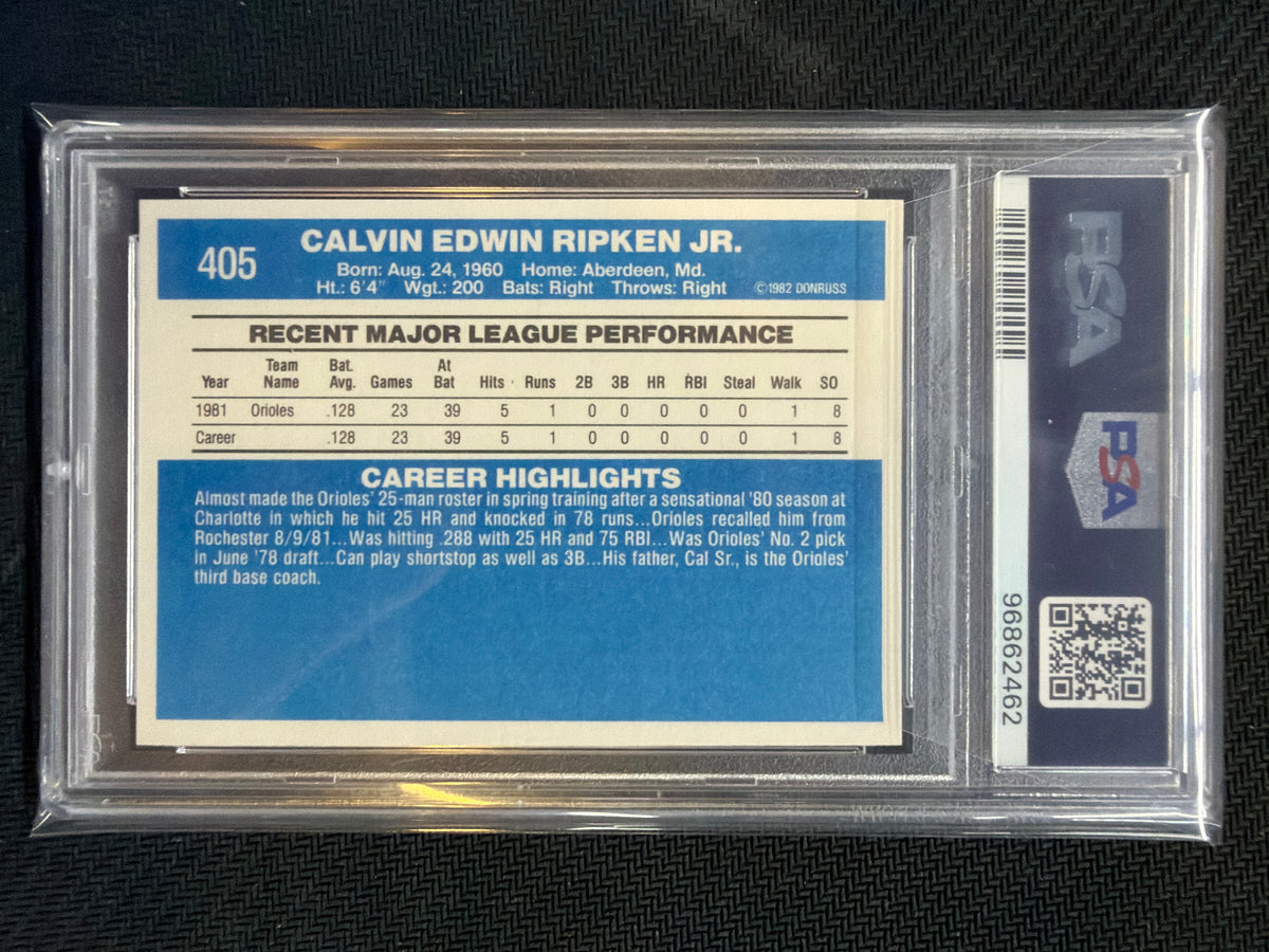 1982 Donruss Cal Ripken Jr #405 PSA 8 Orioles