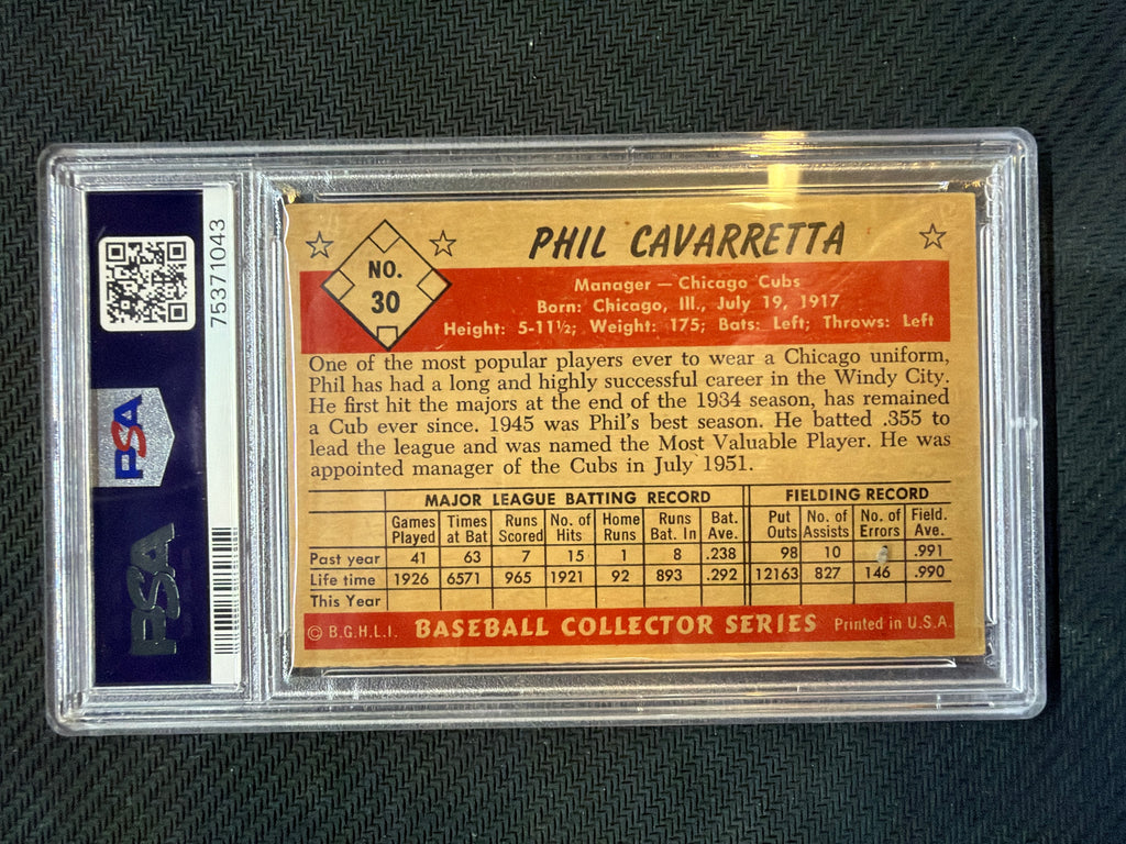 1953 Bowman Color Phil Cavarretta #30 PSA 3