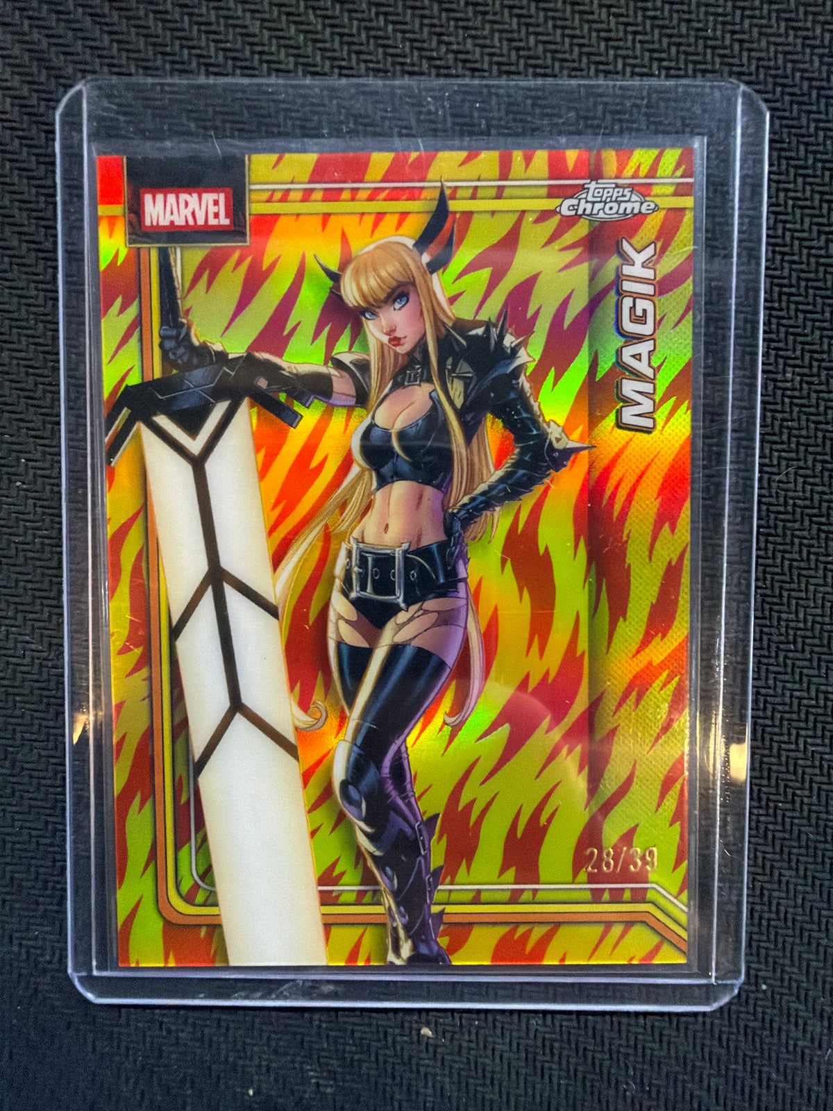 2026 Topps Chrome Marvel Magik Human Torch Refractor /39 #134