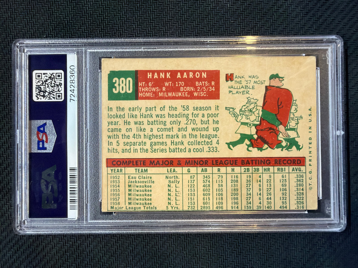 1959 Topps Hank Aaron #380 PSA 3(MC) Braves