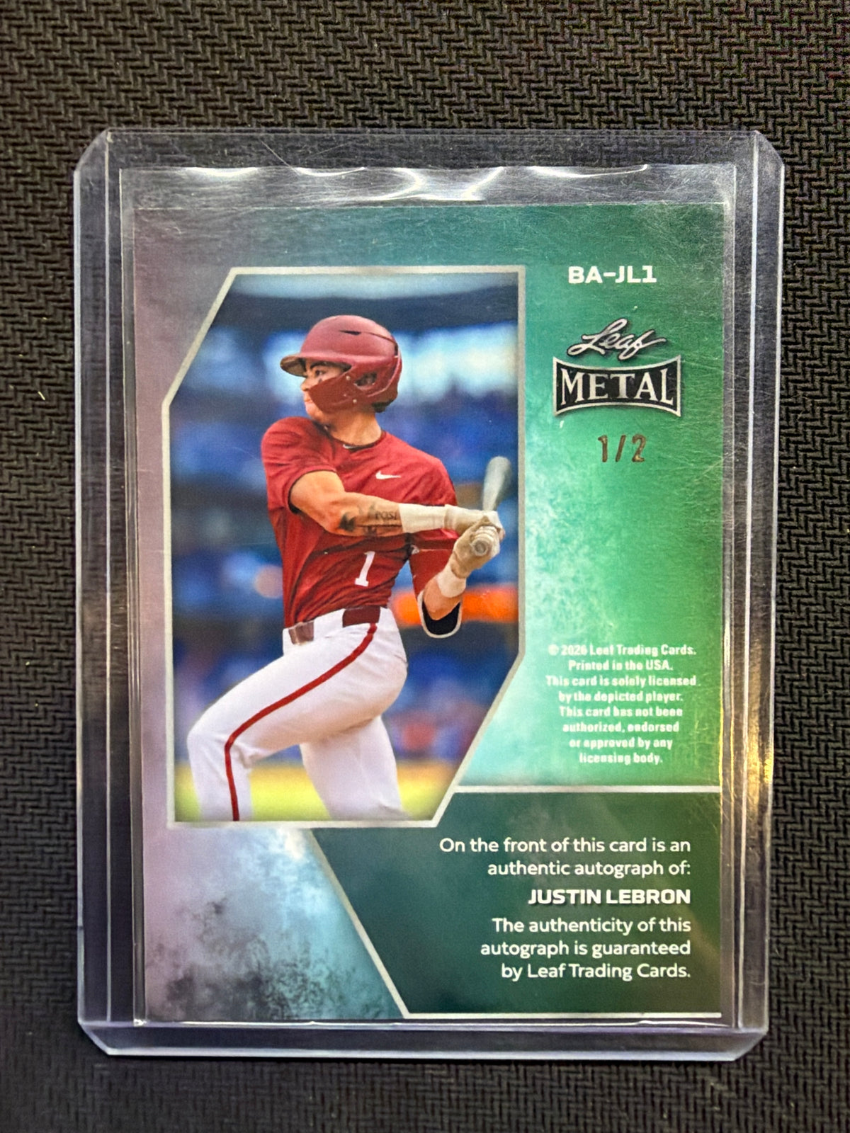 2026 Leaf Metal Justin Lebron Auto /2 Alabama