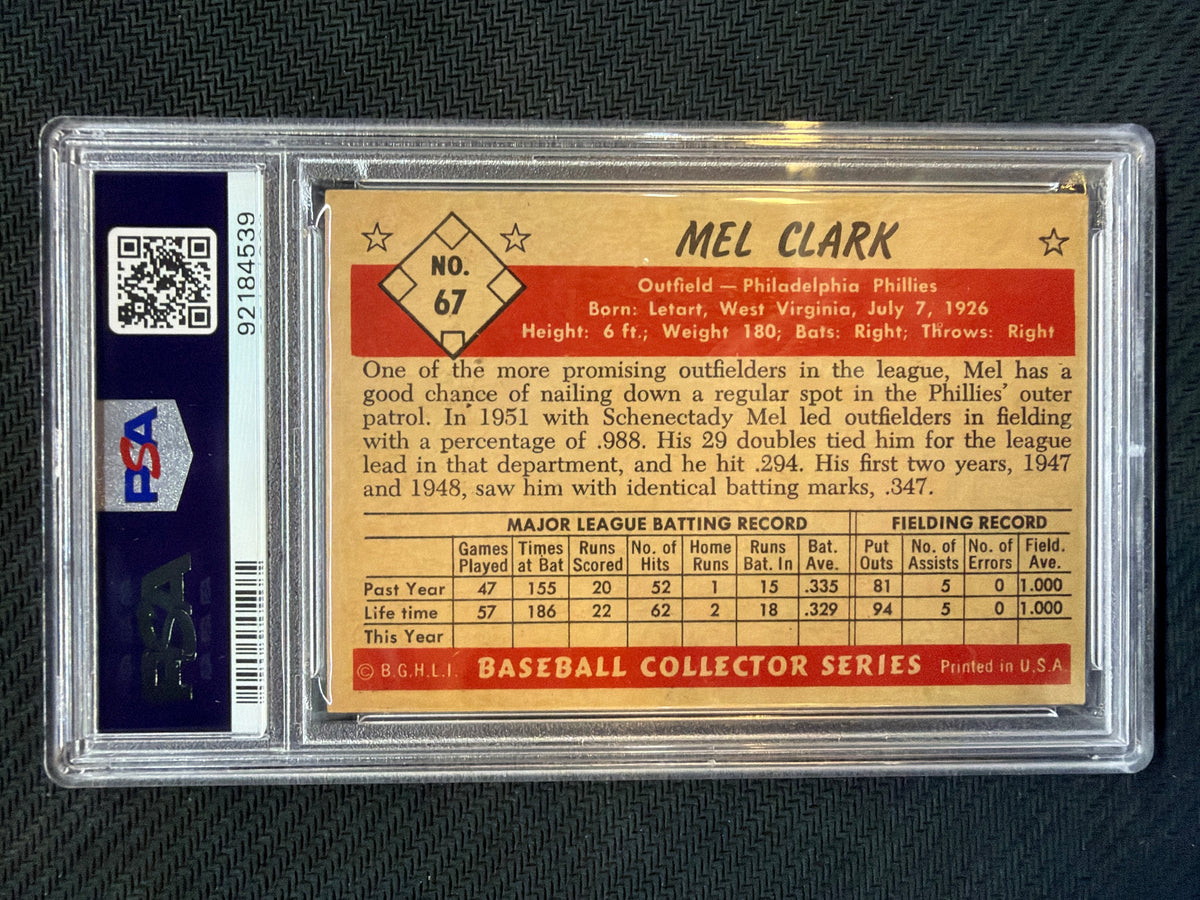 1953 Bowman Color Mel Clark #67 PSA 4