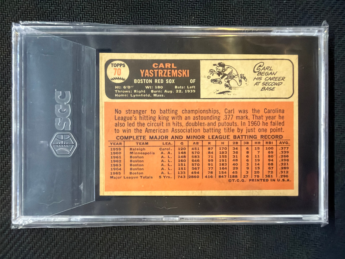 1966 Topps Carl Yastrzemski #70 SGC 6.5 Red Sox