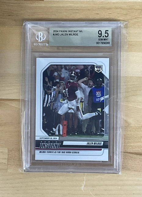 2024 Panini Instant Jalen Milroe Rookie BGS 9.5 Alabama