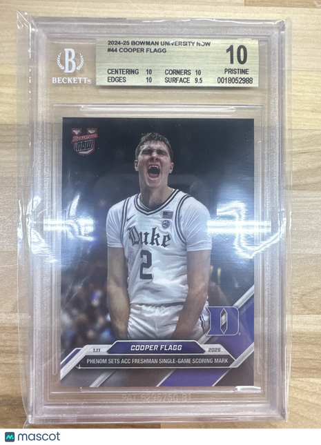 2024-25 Bowman U Now - Cooper Flagg #44 BGS 10